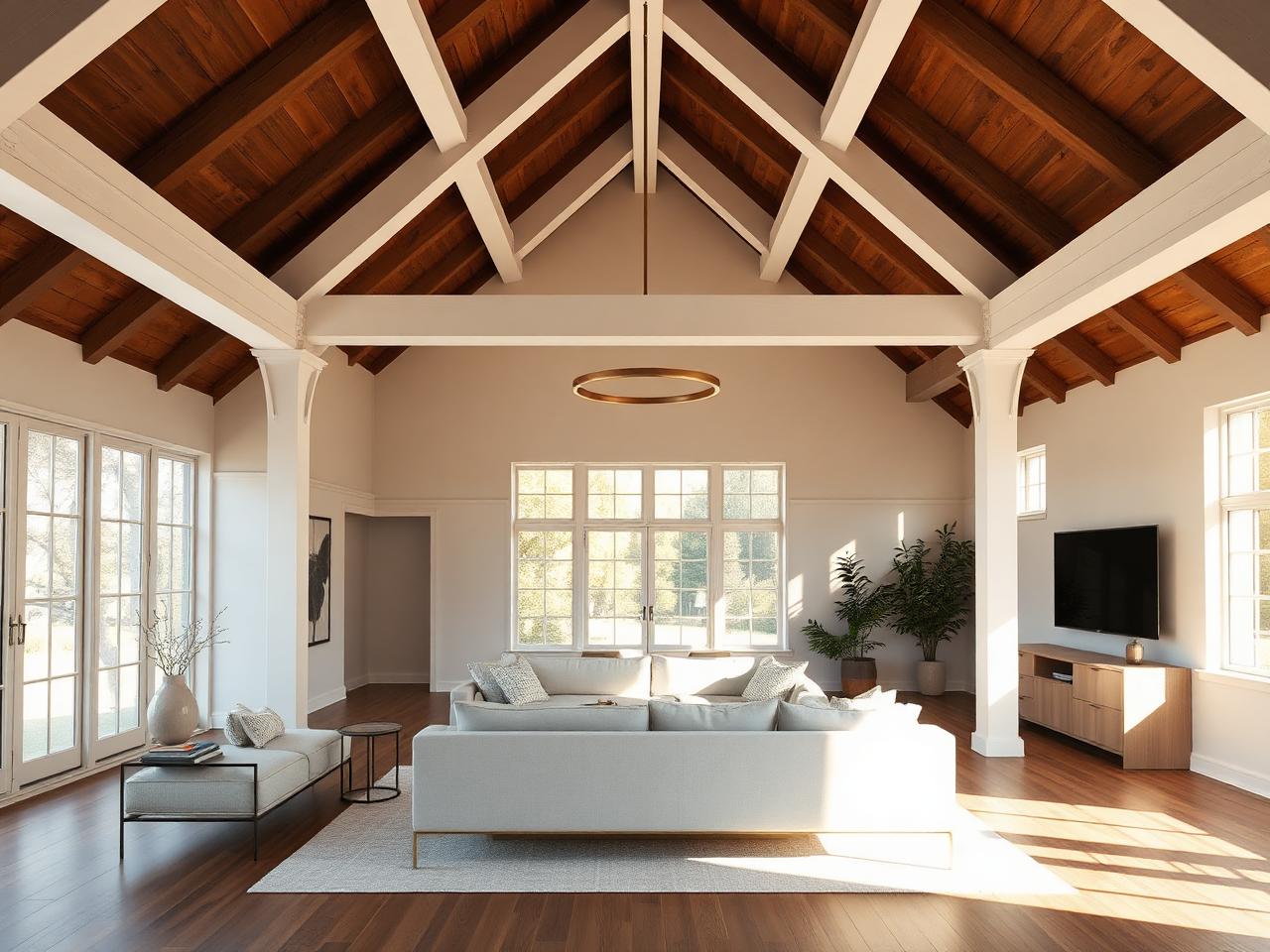 Vaulted-beam guest house in Encino